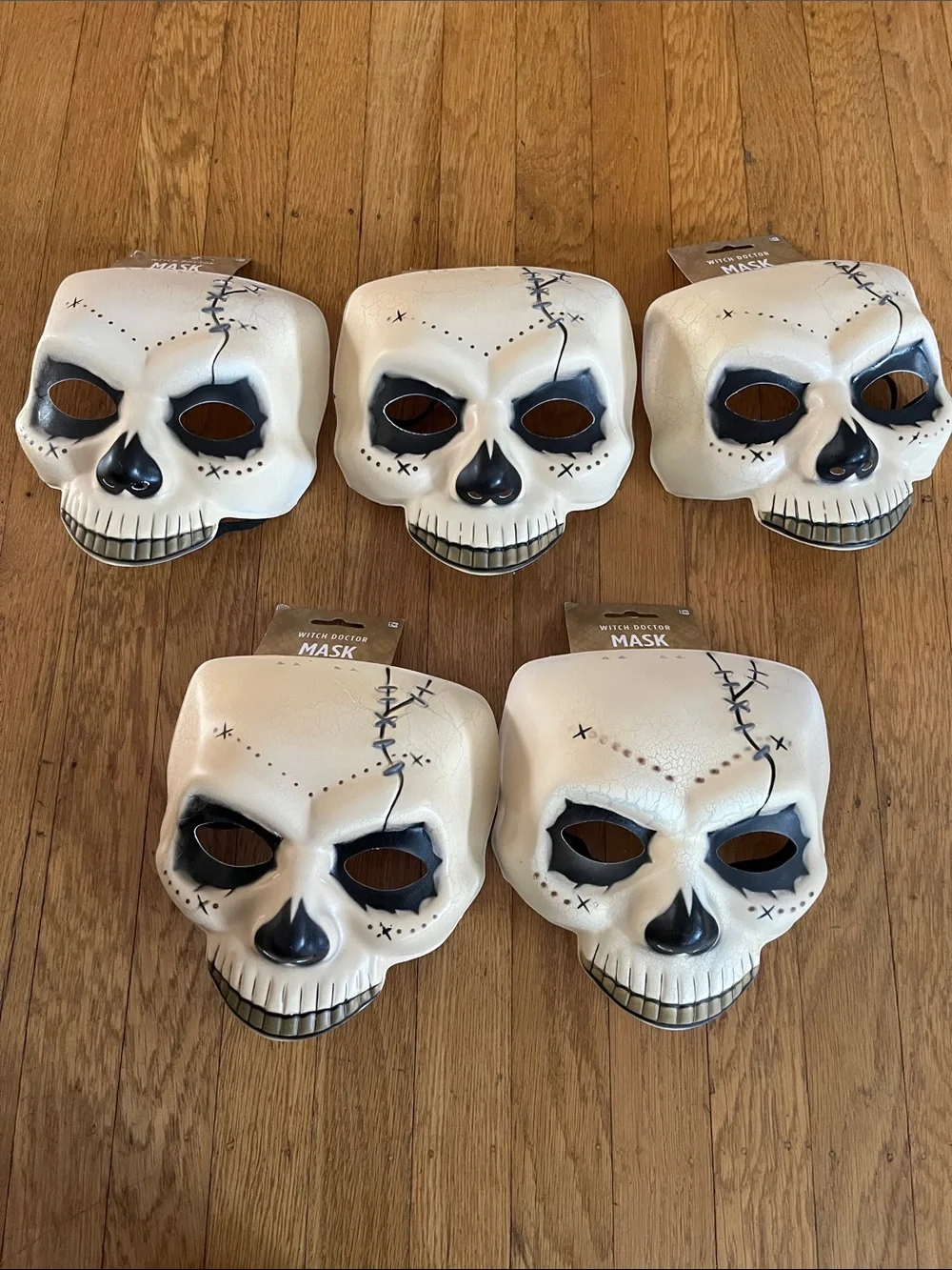 Witch Doctor Halloween Mask-Set of 5- New